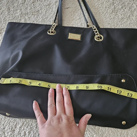 Clavin Klein Black Tote Bag with Gold Accents - Picture 4 of 5
